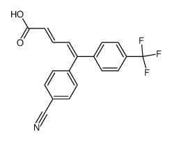 (2E,4E)-5-(4-Cyanophenyl)-5-[4-(trifluoromethyl)phenyl]-2,4-pentadienoic acid结构式