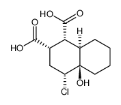 (+-)-4t-chloro-4a-hydroxy-(4ar,8at)-decahydro-naphthalene-1t,2t-dicarboxylic acid Structure