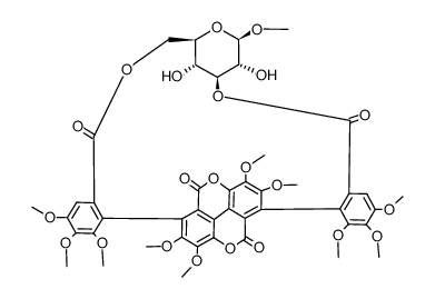 Methyl-3,6-(decamethylgallagoyl)-β-D-glucopyranosid Structure