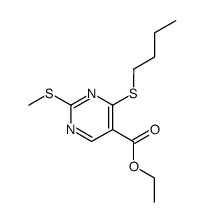 4-butylsulfanyl-2-methylsulfanyl-pyrimidine-5-carboxylic acid ethyl ester结构式