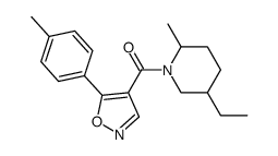5-Ethyl-2-methyl-1-{[5-(4-methylphenyl)isoxazol-4-yl]carbonyl}piperidine结构式