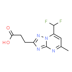 3-[7-(Difluoromethyl)-5-methyl-[1,2,4]triazolo[1,5-a]pyrimidin-2-yl]propanoic acid Structure