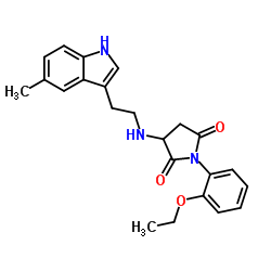 1-(2-ethoxyphenyl)-3-(2-(5-methyl-1H-indol-3-yl)ethylamino)pyrrolidine-2,5-dione Structure