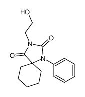 3-(2-hydroxyethyl)-1-phenyl-1,3-diazaspiro[4.5]decane-2,4-dione structure