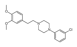 1-(3-chlorophenyl)-4-[2-(3,4-dimethoxyphenyl)ethyl]piperazine结构式