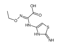 2-[(2-amino-1,3-thiazol-4-yl)imino]-2-(ethoxyamino)acetic acid Structure