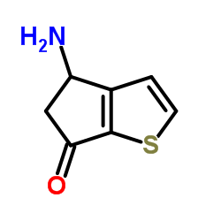 4-Amino-4,5-dihydro-6H-cyclopenta[b]thiophen-6-one结构式