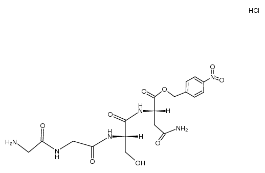 glycyl-glycyl-seryl-asparagine 4-nitrobenzyl ester hydrochloride Structure