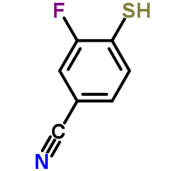 3-Fluoro-4-Mercaptobenzonitrile结构式