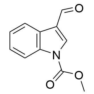 1-Methoxycarbonylindole-3-carboxaldehyde Structure