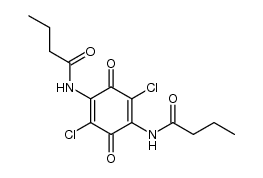2,5-bis-butyrylamino-3,6-dichloro-[1,4]benzoquinone结构式