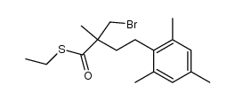 S-ethyl 2-(bromomethyl)-4-mesityl-2-methylbutanethioate Structure