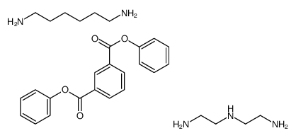 N'-(2-aminoethyl)ethane-1,2-diamine,diphenyl benzene-1,3-dicarboxylate,hexane-1,6-diamine结构式