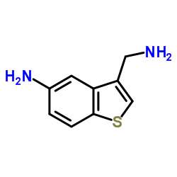 3-(Aminomethyl)-1-benzothiophen-5-amine Structure