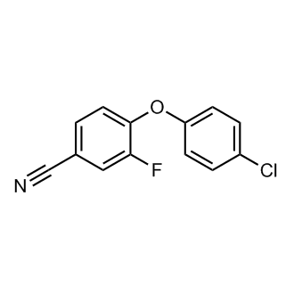 4-(4-Chlorophenoxy)-3-fluorobenzonitrile Structure