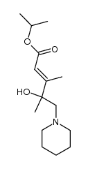 isopropyl 4-hydroxy-3,4-dimethyl-5-(piperidin-1-yl)pent-2-enoate Structure
