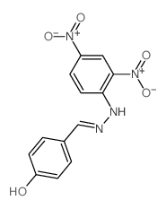 Benzaldehyde,4-hydroxy-, 2-(2,4-dinitrophenyl)hydrazone structure