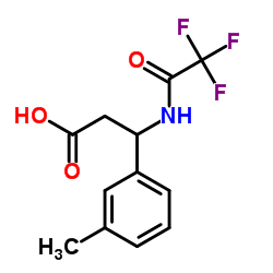 3-(3-Methylphenyl)-3-[(trifluoroacetyl)amino]propanoic acid结构式