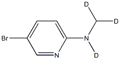 3-Bromo-6-(methylamino-d3)pyridine结构式