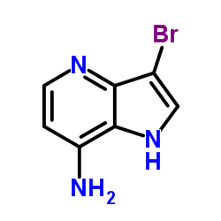 3-Bromo-1H-pyrrolo[3,2-b]pyridin-7-amine结构式