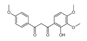 1-(2-hydroxy-3,4-dimethoxyphenyl)-3-(4-methoxyphenyl)propane-1,3-dione结构式