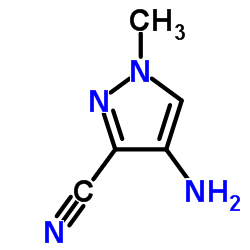 4-氨基-1-甲基-1H-吡唑-3-甲腈结构式