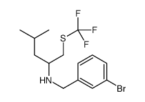 N-(3-Bromobenzyl)-4-methyl-1-[(trifluoromethyl)sulfanyl]-2-pentan amine结构式