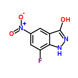 7-Fluoro-5-nitro-1,2-dihydro-3H-indazol-3-one结构式