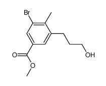 methyl 3-bromo-5-(3-hydroxypropyl)-4-methylbenzoate结构式