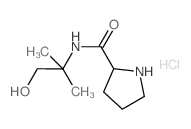N-(2-Hydroxy-1,1-dimethylethyl)-2-pyrrolidinecarboxamide hydrochloride结构式