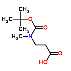 3-[(叔丁氧羰基)(甲基)氨基]丙酸结构式