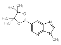 3-甲基-6-(4,4,5,5-四甲基-1,3,2-二氧硼杂环戊烷-2-基)-3H-咪唑并[4,5-b]吡啶结构式