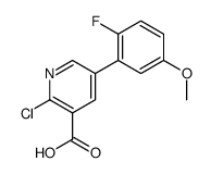 2-chloro-5-(2-fluoro-5-methoxyphenyl)pyridine-3-carboxylic acid Structure