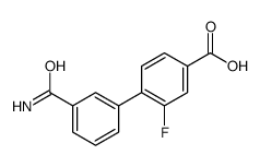 4-(3-carbamoylphenyl)-3-fluorobenzoic acid结构式