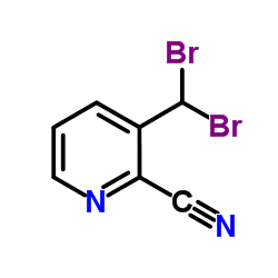 3-(二溴甲基)-2-氰基吡啶结构式