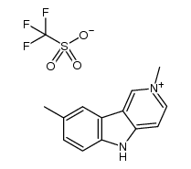 2,8-dimethyl-5H-pyrido[4,3-b]indol-2-ium trifluoromethanesulfonate结构式