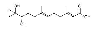 (2E,6E,10R)-10,11-dihydroxy-3,7,11-trimethyldodeca-2,6-dienoaic acid Structure