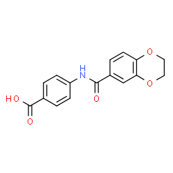 4-(2,3-dihydro-1,4-benzodioxine-6-carbonylamino)benzoic acid结构式