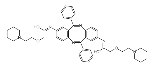 N-[(6Z,12Z)-6,12-diphenyl-2-[[2-(2-piperidin-1-ylethoxy)acetyl]amino]benzo[c][1,5]benzodiazocin-8-yl]-2-(2-piperidin-1-ylethoxy)acetamide Structure