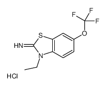 3-ethyl-6-(trifluoromethoxy)-1,3-benzothiazol-2-imine,hydrochloride Structure