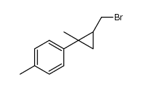 (2-methyl-2-(p-tolyl)cyclopropyl)methyl bromide Structure