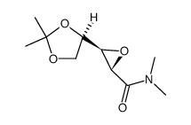 (2S,3R,4R)-N,N-Dimethyl-2,3-epoxy-4,5-O-isopropylidene-4,5-dihydroxypentanoamide结构式