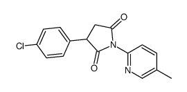 3-(4-chlorophenyl)-1-(5-methylpyridin-2-yl)pyrrolidine-2,5-dione结构式