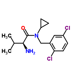 N-Cyclopropyl-N-(2,5-dichlorobenzyl)-L-valinamide结构式