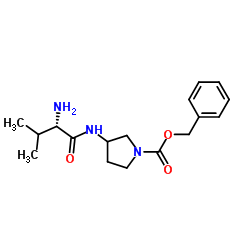 Benzyl 3-(L-valylamino)-1-pyrrolidinecarboxylate结构式