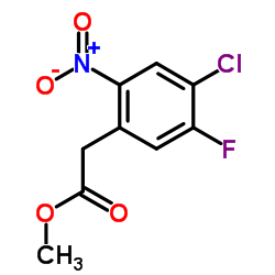 Methyl (4-chloro-5-fluoro-2-nitrophenyl)acetate结构式