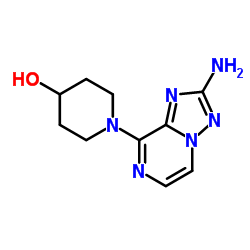 1-(2-Amino[1,2,4]triazolo[1,5-a]pyrazin-8-yl)-4-piperidinol结构式