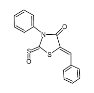 5-Benzyliden-3-phenyl-4-oxothiazolidin-2-thion-S-oxid结构式