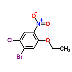 1-Bromo-2-chloro-5-ethoxy-4-nitrobenzene结构式