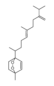 1-((E)-8-isopropyl-1,5-dimethyl-nona-4,8-dineyl)-4-methyl-2,3-dioxa-bicyclo<2.2.2>oct-5-ene Structure